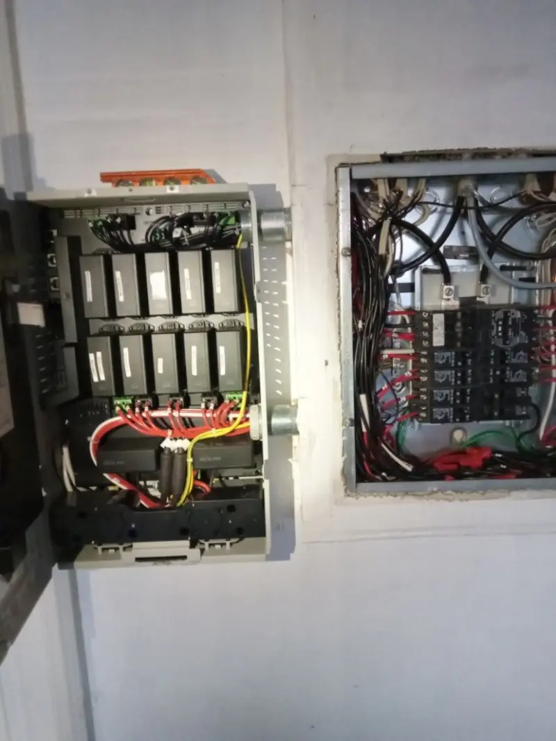 Electrical panel upgrade completed for Security Camera Wiring in Mountain View Acres